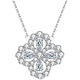 CAOXPT950 pure platinum micro-studded with diamonds imported from the United States D-color moissanite new white gold four-leaf clover pendant necklace pure platinum four-leaf clover necklace