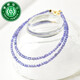 Chili Tanzanite Bracelet Women's East China Sea Crystal Agate Jade Small Sugar Cube Scattered Bead Necklace Blue Gem Bracelet Bead Diameter Approximately 2mm - Hand Circumference Approximately 14cm