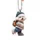 Pengyi's new creative puppy backpack pendant car acrylic pendant cute keychain for best friend pendant Teddy cute Teddy puppy-1 pack No Specifications