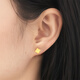 Shipulin K gold earrings, four-leaf clover, butterfly heart, yellow 18K gold, fashionable and versatile commuting style, gift to girlfriend on Chinese Valentine's Day, four-leaf clover