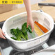 YOUQIN kitchen sink drain basket double layer thickened fruit plate home living room coffee table sink drain basket ivory double layer drain basket upgraded to extra large size