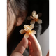Jieyi Ancient Style Tang Style Hairpin Hanfu Accessories U Hairpin Ancient Costume Flower Embellishment Hairpin Hair Accessory Daily Matching Hairpin Headdress 1 Pack Magnolia Flower Hairpin About 8cm Long