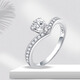 AVHE platinum diamond ring, artificially cultivated diamond, one carat pear-shaped pear-shaped diamond ring, asking for wedding gift, Chinese Valentine's Day diamond ring, platinum diamond ring - 1 carat D color VVS main diamond, number 9-20 circle can be noted