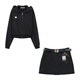 RE VAN Rui Fan's new Hello Kitty removable bow sweatshirt set RL72403150 black XS /34