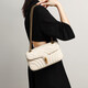 
Enlike International Luxury Brand 2025 new light luxury versatile crossbody bag one-shoulder armpit bag genuine leather bag fashion chain bag beige white
