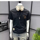 Summer new pure cotton men's casual versatile short-sleeved T-shirt American trendy brand printed light luxury slim top WZY Gray 2XL