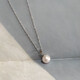 Apocalypse Century Freshwater Pearl Pendant Single White Ball Pendant Necklace 925 Silver Chain 8-9mm Pearl Gold Pendant + 45cm Chain