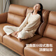 Quanyou Home Leather Sofa Elephant Ear First Layer Cowhide Art Large-sized Solid Wood Inner Frame Straight Row Sofa