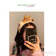 Plush cute bear hair hoop hair face wash special hair hoop for women autumn and winter hair bundle headband mask makeup headwear green color