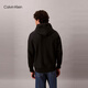 Calvin KleinJeans spring and autumn men's trendy American casual style classic simple ck letter loose sports hooded sweatshirt UB1-space black M