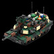 
MOC military building blocks M1A2 tank model suitable for small particle assembly building blocks toys children's boy M1 tank Apricot yellow 1048 particles Parts + electronics