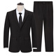 GOKU suit suit men's casual suit male college student DK uniform graduation dress formal black suit + black pants + white shirt + black tie 2XL weight 140-155Jin Jin equals 0.5 kg