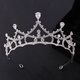DCOIN Birthday Crown Female 18 Years Old Headwear Tiara Crown Hair Accessories Bridal Dress Wedding High-end Princess Accessories Silver Crown