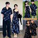 Resort style parent-child outfits for a family of three mother and daughter suspender long dress butterfly floral mother and child beach shirt suit Fushengdiemeng 175 mom skirt L (120-135Jin Jin equals 0.5kg)