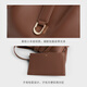 CHARLES&KEITH25夏新品柔软羊皮单肩斜挎子母托特包SL2-40681199 Chocolate巧克力色 M