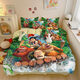 Disney (Disney) All-Cotton Cartoon Bear Haunted Three-Piece Set Student Dormitory Customizable 3890V Bed Sheet Style 1.5 Bed (Quit cover 150*200) Four-Piece Set