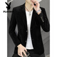 Playboy (PLAYBOY) Corduroy Blazer Spring and Autumn Men's Casual Korean Style Slim Fashion Handsome Small Suit Single-piece Top Black 4XL