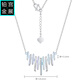 Gong Zhan Internet celebrity Rhythm Note platinum necklace women's simple temperament pt950 platinum clavicle chain geometric tassel line Rhythm Note platinum fashion necklace about 5.4-5.5 grams