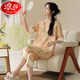 Langsha Chinesischer Stil Pyjama für Frauen im Sommer Neue chinesische Heimkleidung Chinesische Stil Kurzärärmelte geschnittene Hosen loser Baumwoll-Pyjamas Zwei-teiliger Set 9902 M 75-95jin [Jin entspricht 0,5 kg]