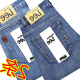 Lee Dprre Summer Slight Stretch Jeans Business hombres sueltos Retrascas de gran tamaño Gran cintura Alta Avalada Frontrable Pantalones de hombres 866 Azul + 866 Negro (dos piezas) Mirador de espejo inverso 34 (circunferencia de la cintura 2.7 pies)