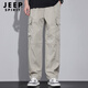 JEEP SPIRIT Jeep casual pants men's autumn trendy workwear pants men's loose straight wide-leg pants sports trousers versatile men's pants