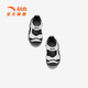 ANTA Children's Sandals Baby Shoes 2025 Winter New Velcro Toe Anti-collision Soft Elastic Beach Shoes Male Black/Snowflake White 0036-2 25