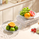 Baiji fruit plate, snack plate, living room household dry fruit plate tray, candy nut plate, glacier pattern light luxury fruit plate, two packs