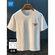 Jeanswest White T-Shirt Herren Sommer Neuer hochwertiger Trend gedrucktes T-Shirt American Light Luxury Xinjiang Baumwolle Komfortable Kurzärmlinge T-Shirt White [JSW9906 White] M geeignet für 90-108jin [Jin gleich 0,5 kg] Verschleiß tragen