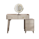 KUKA Gujia Wood Art Simple Dressing Table Storage Cabinet Integrated Retractable Solid Wood Slate Makeup Table Retractable Dressing Table + 8025YQ Makeup Stool