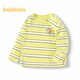 Balabala children's clothing baby long-sleeved T-shirt children's 2025 autumn clothing boys and girls fashionable tops 209325100205