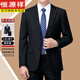 Hengyuanxiang Wool Suit Men's Spring and Autumn Two-piece Suit for Middle-aged and Elderly Business Formal Wedding Banquet Anti-wrinkle Commuting Suit for Dad 2218 Sapphire Blue (Three Buttons) Four Seasons No Slit (please note waist when ordering) S 165/84A Recommended 110-125 Jin Jin equals 0.5 kg