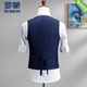 ROMON Father's Day Gift Blue Suit Vest Men's Slim Fit Korean Business Casual Formal Vest Vest Men 221 Dark Blue Four Buttons L 175 Suitable for 115-128 Jin Jin is equal to 0.5 kg or so