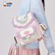 Miffy Girl Kontrastfarbe Rucksack 2025 Neue Kette Plüsch süßer Rucksack Pink