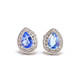 Colorful Jewelry Flashing Blue S925 Tanzanite Stud Earrings 6*3