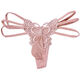 Men's sexy temptation butterfly hollow thong lace sexy large size seamless thin straps passionate jj set rose red butterfly thong closed mouth