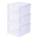 Sailoto sneaker acrylic storage box transparent basketball shoe shoe box display shoe cabinet sneaker storage shoe rack 36x29x19cm white 3-pack