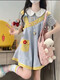 Yingtang Japanese college-style girl outfit complete set of cartoon childlike loose overalls with colorful dot dolls. Set of blue overalls + doll collar top not included. One size fits all
