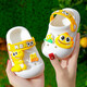 Kinderlächen Neue Sommer innen Anti-Rutsch weicher Sohle Baby Boy Hole Schuhe Schuhbeutel Baby Kleinkind Mädchen Sandalen Lila-Dinosaurier 14 23-24 [innere Länge 0]