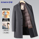 Luo Meng cashmere woolen woolen coat men's mid-length slim fit autumn and winter removable goose down lining coat