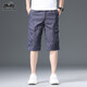 老爷车纯棉工装短裤男士夏季新薄款宽松直筒七分裤休闲运动裤子男 9859灰色 L 100-120斤
