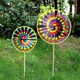 Colorful traditionnel à double couche Old Beijing Windmill Children's Toys Outdoor Courtyard Decoration Activity Props Spot Spot Street Street Stal