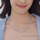 Lukfook Jewelry Platinum Necklace Cuban Chain Platinum 950 Plain Chain Clavicle Chain Price Approximately 2.70g - Type C