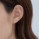 Lukfook Jewelry Platinum 950 rose gold earrings for women, price L19TBPE0011, about 1.08 grams