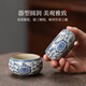 Teacher Shan Lihua’s Master Cup Personal Tea Cup Small Kung Fu Tea Cup Blue and White Porcelain Ru Kiln Zen Meditation Cup