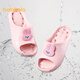 Balabala children's shoes children's slippers indoor home bathroom bath leaking slippers for boys and girls pink 60001 28 (inner length 18cm recommended foot length 17cm)