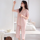 
Modal 2025 new pajamas with chest pad for women for women for summer cotton short-sleeved cropped pants for women for summer thin home clothing set LSF-695 soft powder M 160 recommended weight 85-105 Jin [Jin equals 0.5 kg]