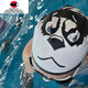 Zailu Husky Swimming Cap, Unisex, Non-Stretching, High Elasticity, Erha Cartoon Funny Silicone Swimming Cap, Fashionable and Personalized, Husky + Earplugs and Nose Clip