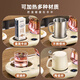 Chigo all-glass health pot tea boiler stewing all-in-one teapot kettle double oven combined fully automatic flower tea electric cup office mini health cup for one person 0.8L all-glass stew cup + 0.4L ceramic thermostatic cup with gift box double oven smart model