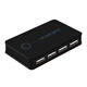 USB共享切换器多台共用一套KVM2进4出HU 2进4出USB3.0切换器(带Type-c输出4