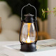 Camping lamp, creative retro portable night light, Internet celebrity mini atmosphere pony lamp, desktop posing oil lamp, retro portable night light, black 1 pc